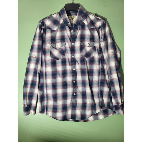 American Rag Cie Other - American Rag Cie Men's Blue White Red Plaid Long Sleeve Button-Up Shirt L